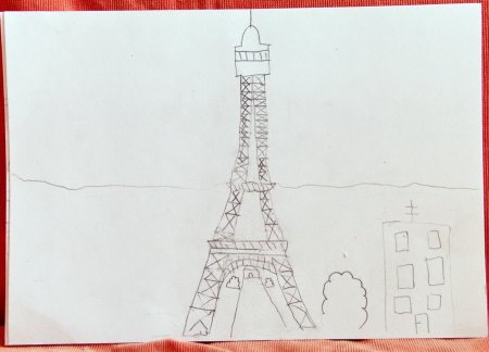 Эйфелева башня рисунок перспектива