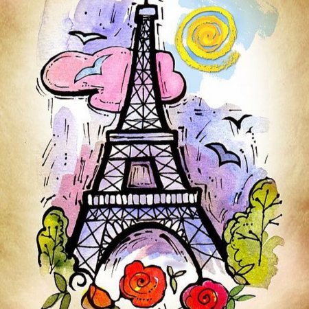 Детские рисунки на тему Франция