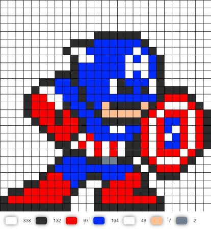 Perler Beads схемы Веном