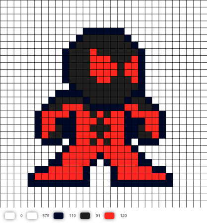 Perler Beads схемы человек паук