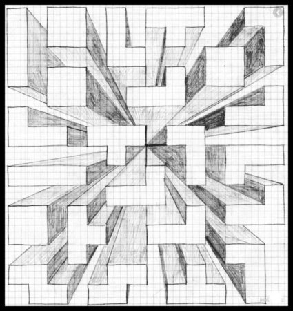Рисунки на клетчатой бумаге