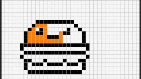 Рисование по клеточкам бургер