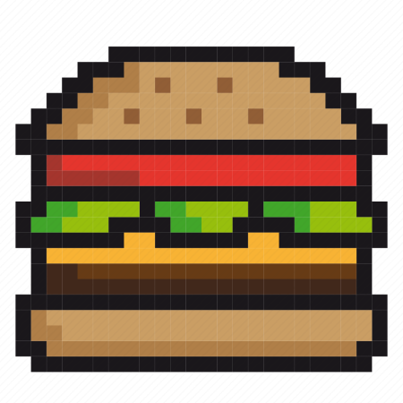 Рисунки по клеточкам бургер