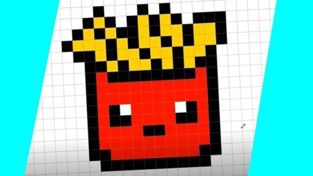 Рисование по клеточкам нян Кэт