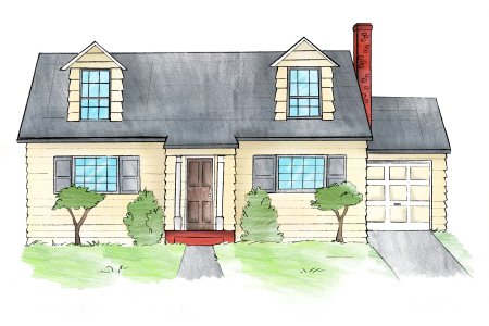 Рисовать красивый дом