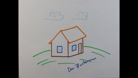 Раскраска двухэтажный дом