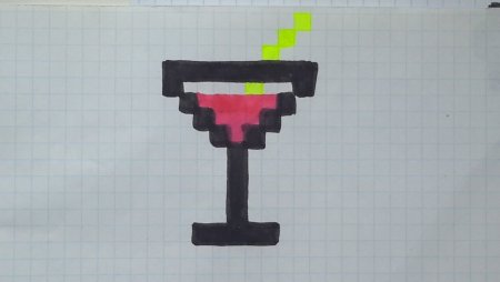 Рисование по клеточкам коктейль