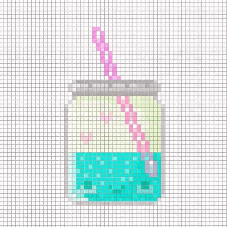 Рисование по клеточкам напитки