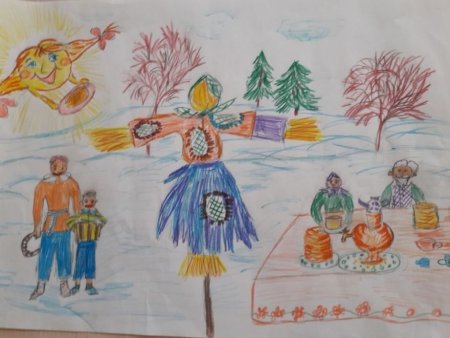 Проводы зимы рисунок