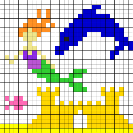 Вышивка крестиком Русалка