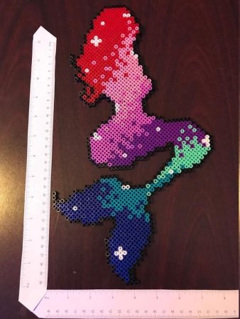 Рисование по клеточкам Русалка