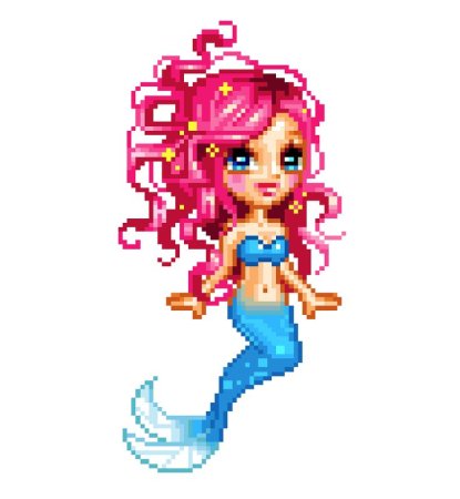 Вышивка Русалка монохром