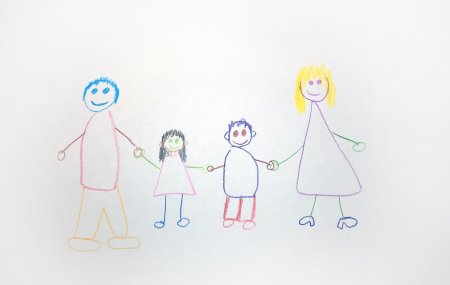 Рисунок семьи легкий