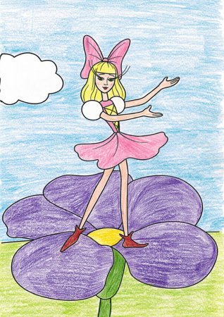 Дюймовочка картинки раскраски