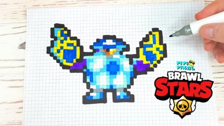 Фрэнк из БРАВЛ старса по клеточкам