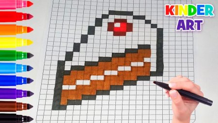 Рисунки по клеточкам радужные