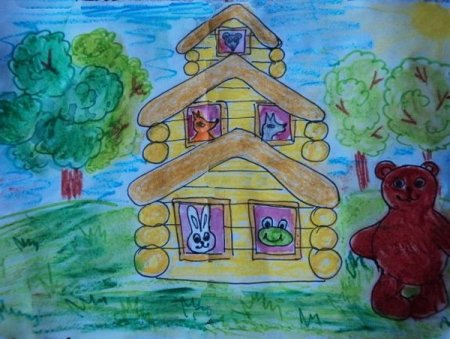 Рисование сказочный Теремок