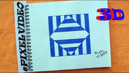 Рисунки по клеточкам 3д красивые