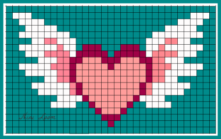 Рисунки по клеточкам для мамы