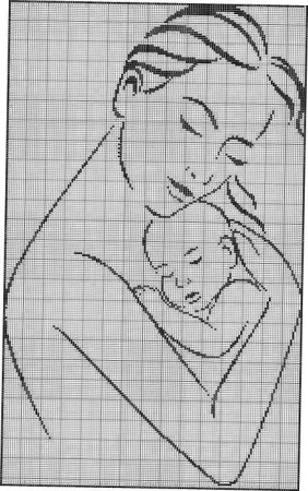 Монохромная вышивка детская