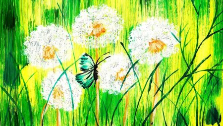 Одуванчик карандашом