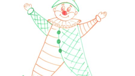 Клоун пошаговое рисование