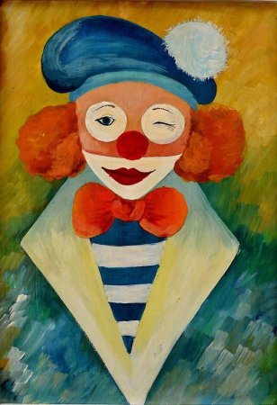 Рисование веселый клоун