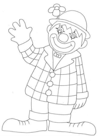 Клоун рисунок для детей для раскраски