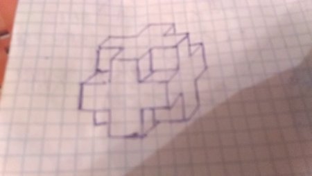 Рисунки по клеточкам синей ручкой