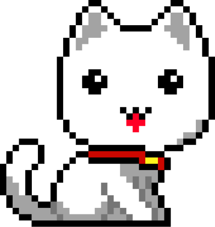 Рисование по клеточкам кошка