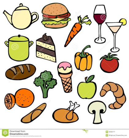 Маленькие рисунки еда