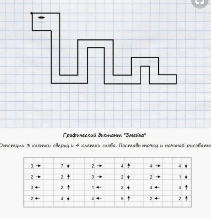 Графические диктанты для детей 6 — 7 лет