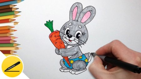Заяц раскраска для малышей