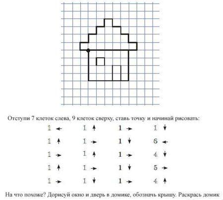 Графические диктанты для детей 6 — 7 лет