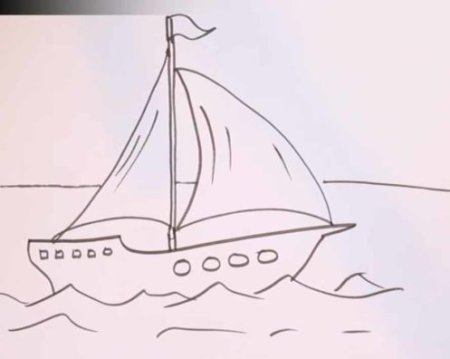 Кораблик карандашом