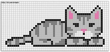 Кошечка по клеткам