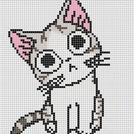 Рисование по клеточкам котики