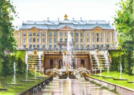 Петергоф в живописи современных