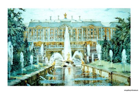 Петергоф нарисовать легко для детей
