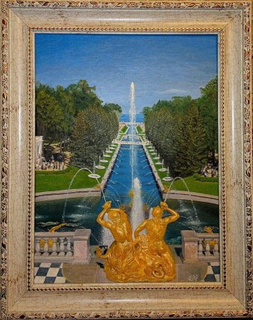 Петергоф рисунок карандашом
