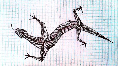 Рисунки по клеточкам чёрной ручкой