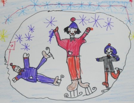 Зимние забавы рисунок