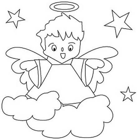 Ангелочек рисование для детей 1 класс