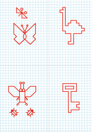 Рисунок по клеткам легкий