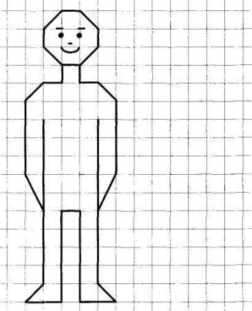 Рисование объемных фигур по клеточкам