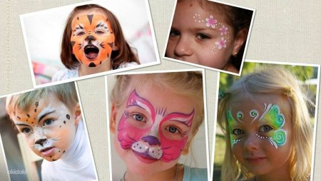 Грим на лице легкий для детей