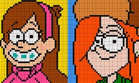 Гравити Фолз по клеточкам Мэйбл