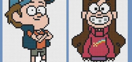 Мейбл Гравити Фолз по клеткам