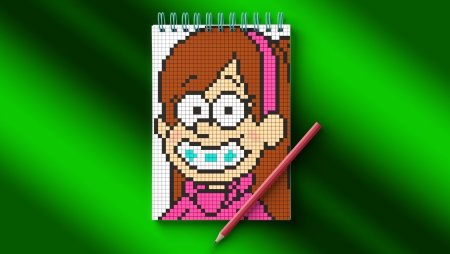 Гравити Фолз по клеточкам Мэйбл