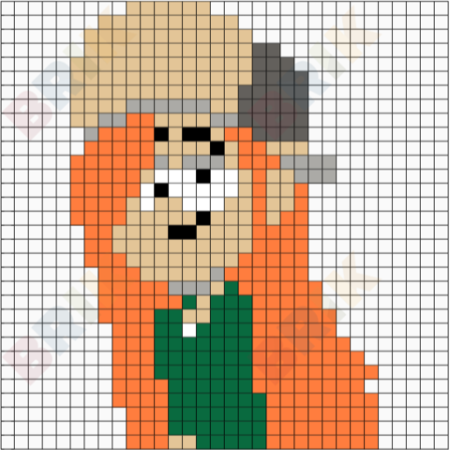 Венди по клеточкам из Гравити Фолз